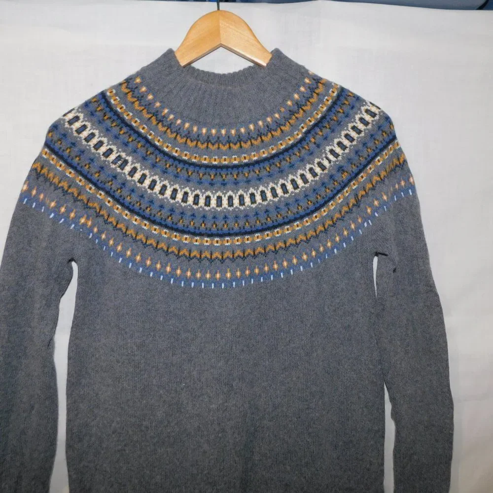Simon's Contemporaine Gray Long Mock Neck Wool Blend Sweater Dress Womens XS - Picture 5 of 10
